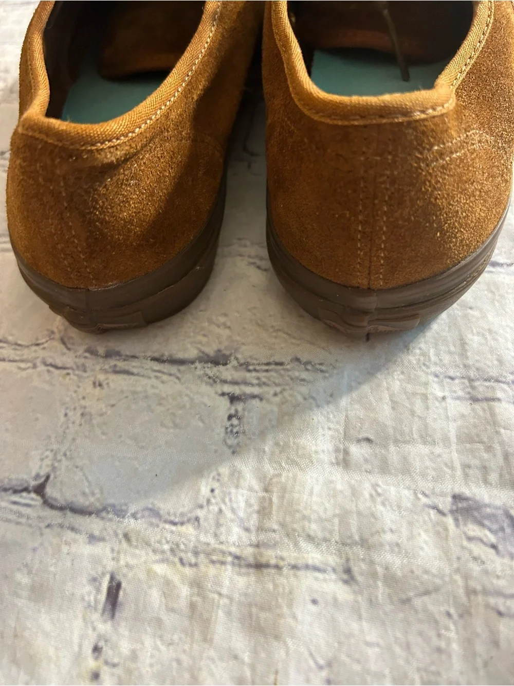 VANS BROWN SUEDE M(8.5) W(10) UNISEX COLORFUL BEADS THREADED ON LACES SNEAKERS
